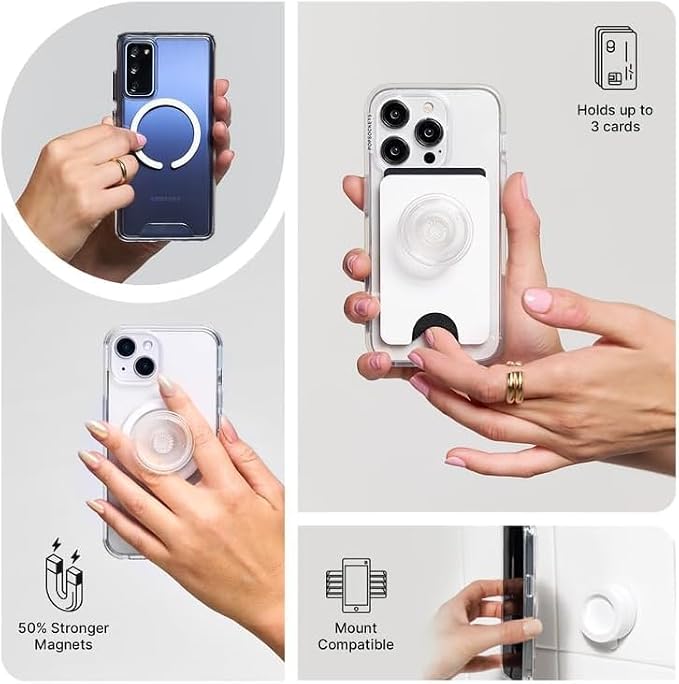 PopSockets iPhone 13 Pro Max Phone Case w/MagSafe- to-Go Wrap | Magnetic, Wireless Charging, Camera & Drop Protection, Checkered, Red, Textured