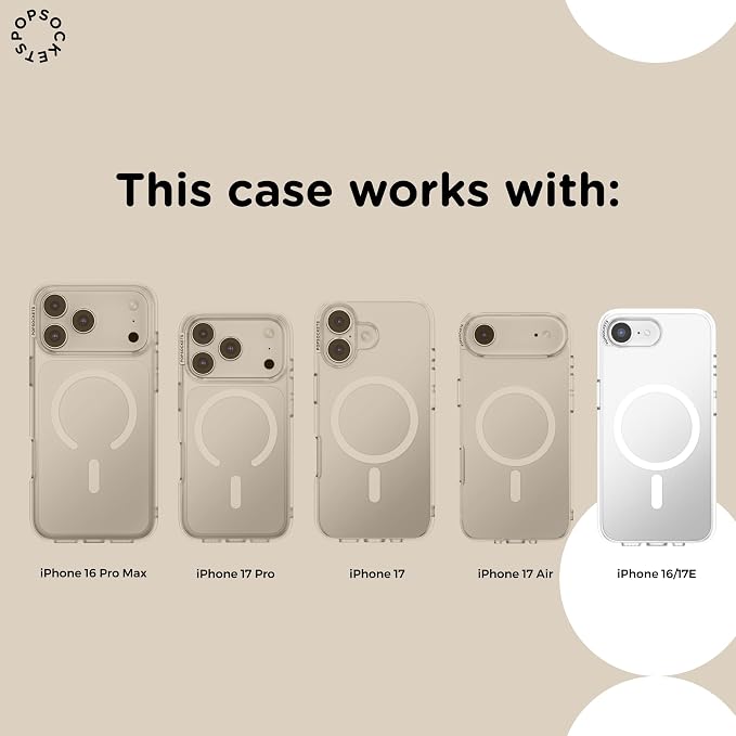 PopSockets iPhone 16/17E Phone Case with MagSafe- Coastal Dye Purple | Magnetic, Wireless Charging, Camera & Drop Protection, Purple, Aura, Rainbow, Colorful